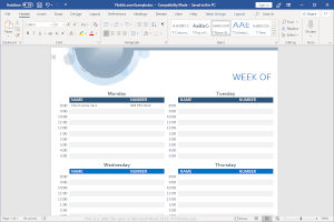 Microsoft Word 2019中.doc文件的屏幕截图