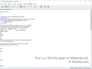TeXworks 0.6中的.tex文件截圖