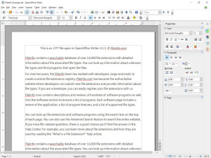 Apache OpenOffice Writer 4.1.3中的.ott文件截圖