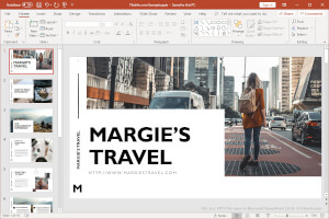 Microsoft PowerPoint 2019中.pptx文件的屏幕截图
