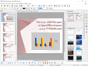 Apache OpenOffice Impress 4.1.3中的.odp文件截图