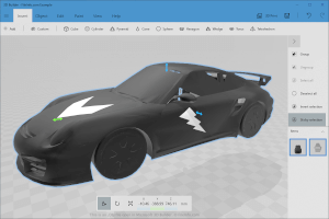 Microsoft 3D Builder中.obj文件的屏幕截图