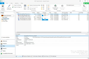 SDL Trados Studio 2017中.sdlproj文件的截圖