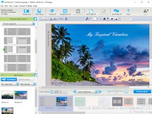 Blurb BookSmart 3.4中的.book文件的屏幕快照