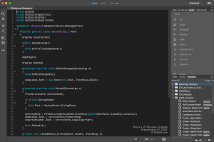 Adobe Dreamweaver CC 2019中的.cs文件截图