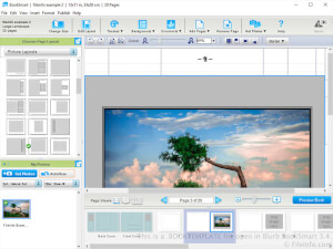 Blurb BookSmart 3.4中的.booktemplate文件的屏幕截图