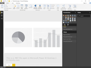 Microsoft Power BI Desktop 2中.pbit文件的屏幕截图