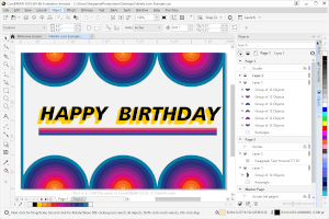 CorelDRAW 2019中.cdr文件的屏幕截图
