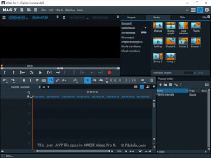 MAGIX Video Pro X中.mvp文件的屏幕截圖