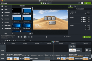 TechSmith Camtasia 2019中.cmproj文件的屏幕截图