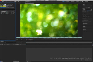 Adobe After Effects CC 2017中.aet文件的屏幕快照