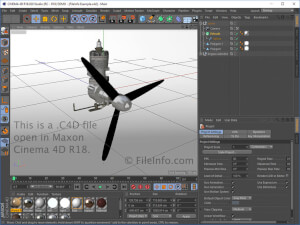 Maxon Cinema 4D R18中的.c4d文件截图