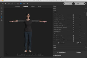 Adobe fuse CC中.fuse文件的屏幕截圖