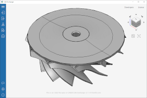 CADEX CAD Exchanger 3.7中.iges文件的屏幕截图