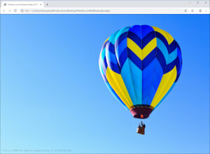 Google Chrome 75中的.webp文件截图