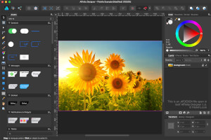 Serif Affinity Designer 1.6中的.afdesign文件的屏幕截圖