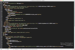 MacroMates TextMate 2中的.tpl文件的截图