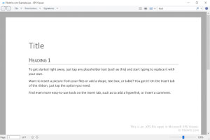 Microsoft xps查看器中.xps文件的屏幕截图