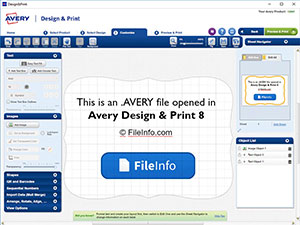 avery Design&Print 8中的.avery文件截圖