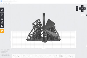 Formlabs PreForm 2.12中的.form文件的屏幕截圖