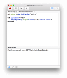 AppleScript Editor 2.9中的.scpt文件截图