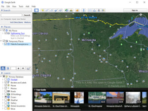 Google Earth 7中的.kmz文件截图