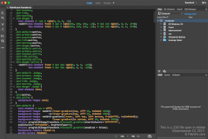 Adobe Dreamweaver CC 2017中的.css文件截图