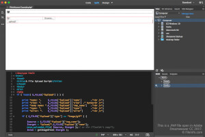 Adobe Dreamweaver CC 2017中.php文件的截图