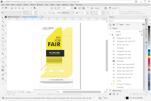 CorelDRAW 2019中的.cdrt文件截图