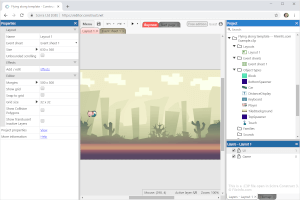 Scirra Construct 3中.c3p文件的屏幕截图
